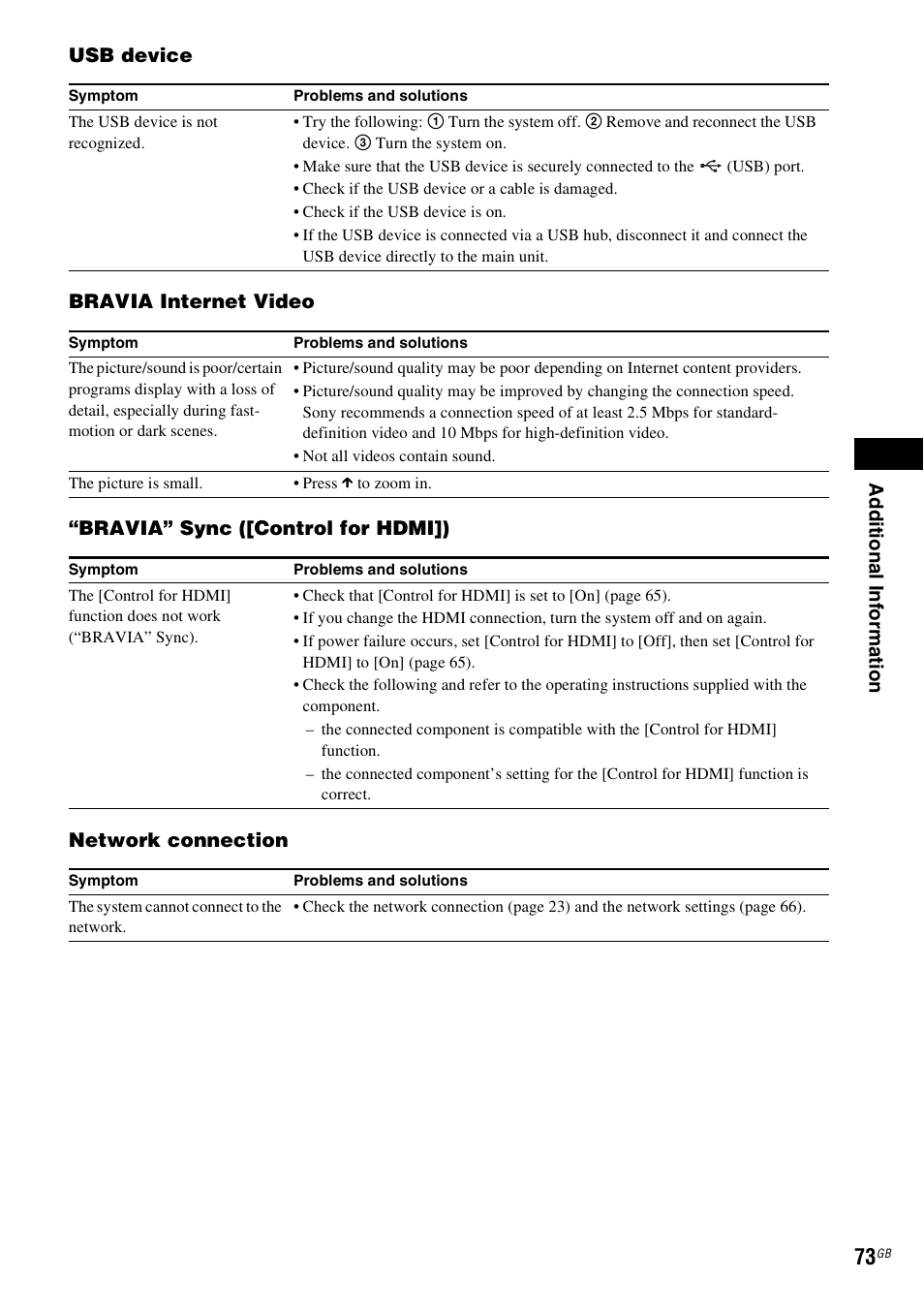 Sony BDV-L800 User Manual | Page 73 / 84