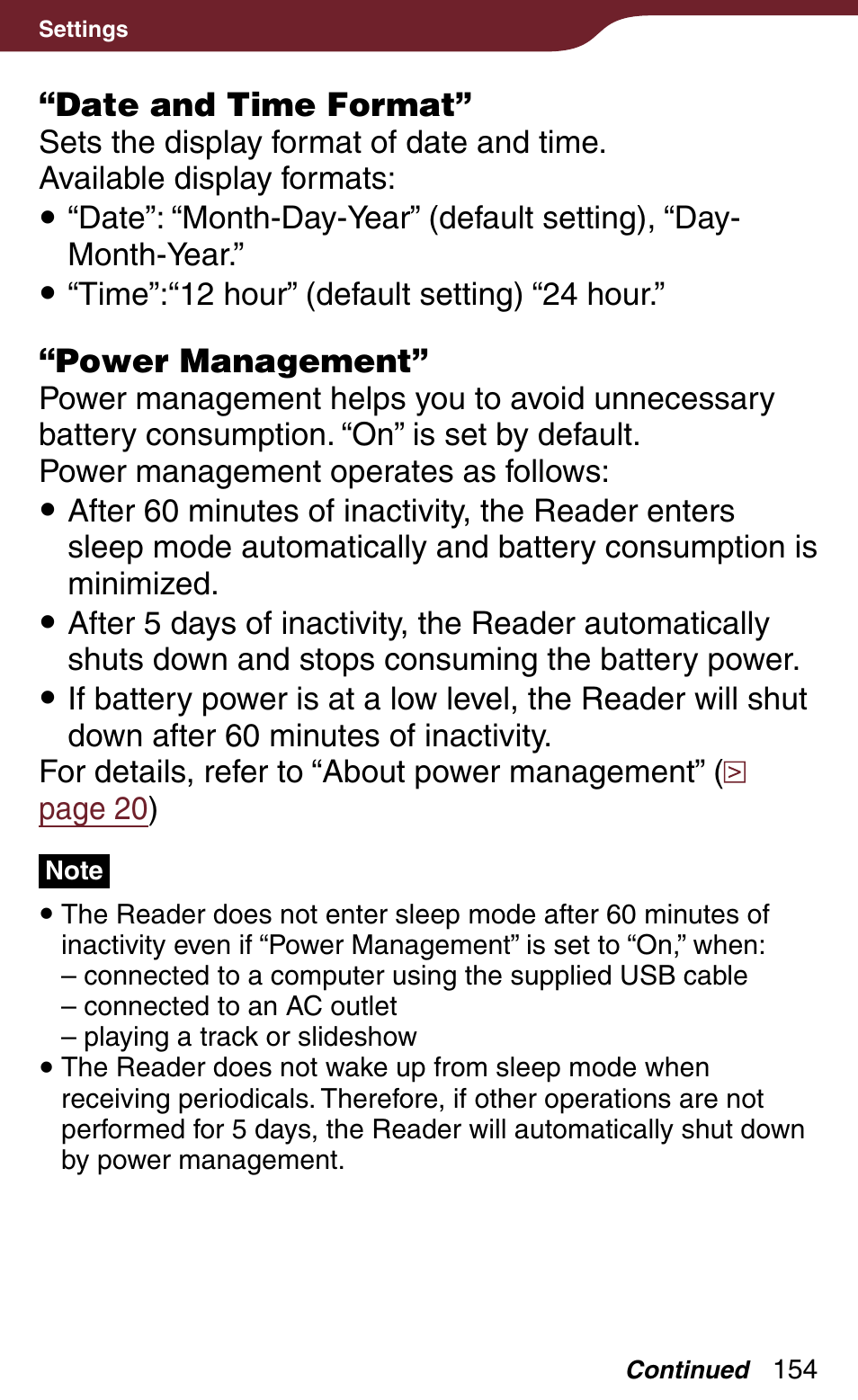 Sony Reader Daily Edition 4-174-983-12(1) User Manual | Page 154 / 202