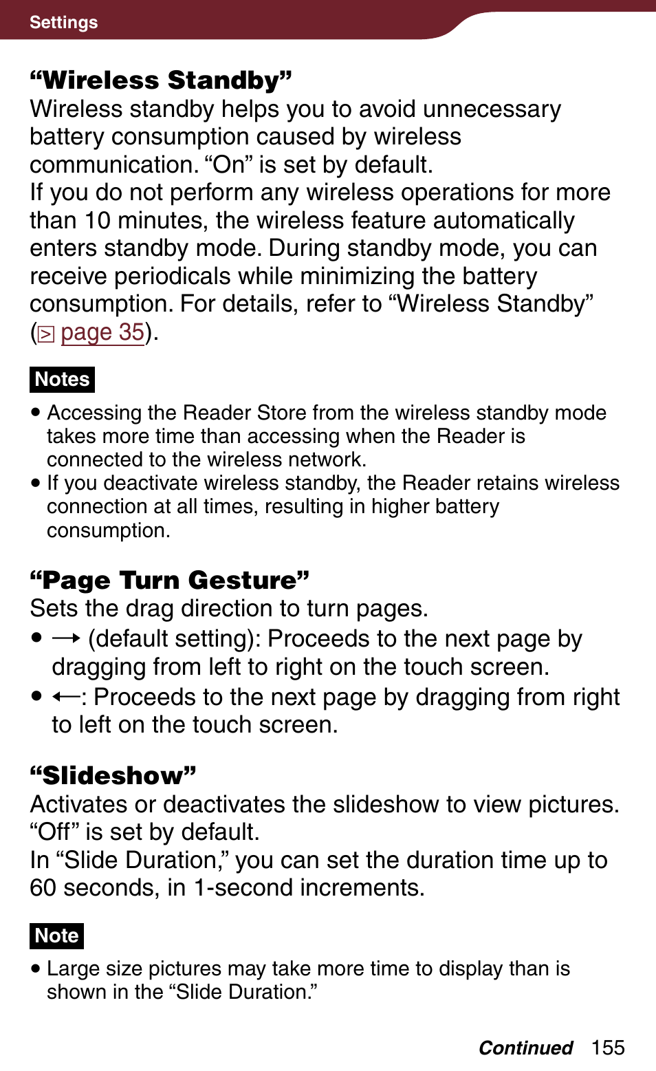 Sony Reader Daily Edition 4-174-983-12(1) User Manual | Page 155 / 202