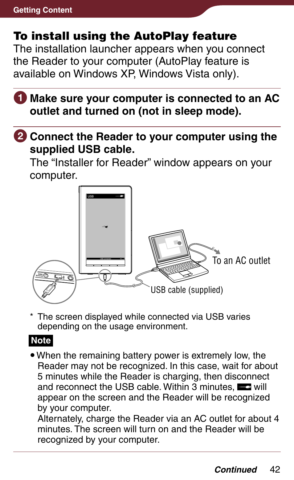 Eature) | Sony Reader Daily Edition 4-174-983-12(1) User Manual | Page 42 / 202