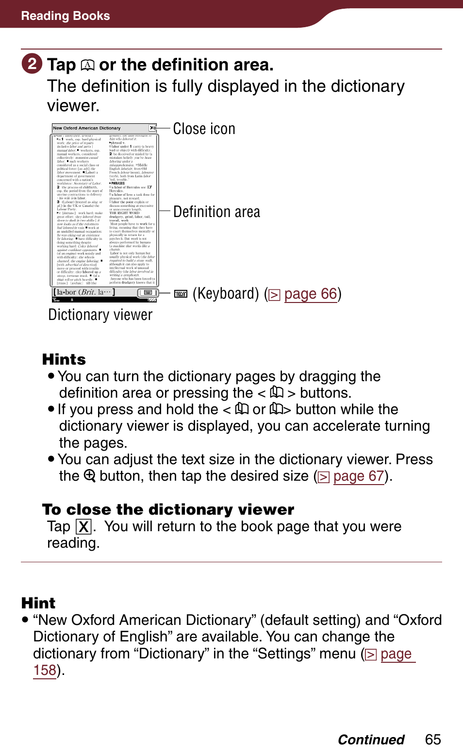 Sony Reader Daily Edition 4-174-983-12(1) User Manual | Page 65 / 202