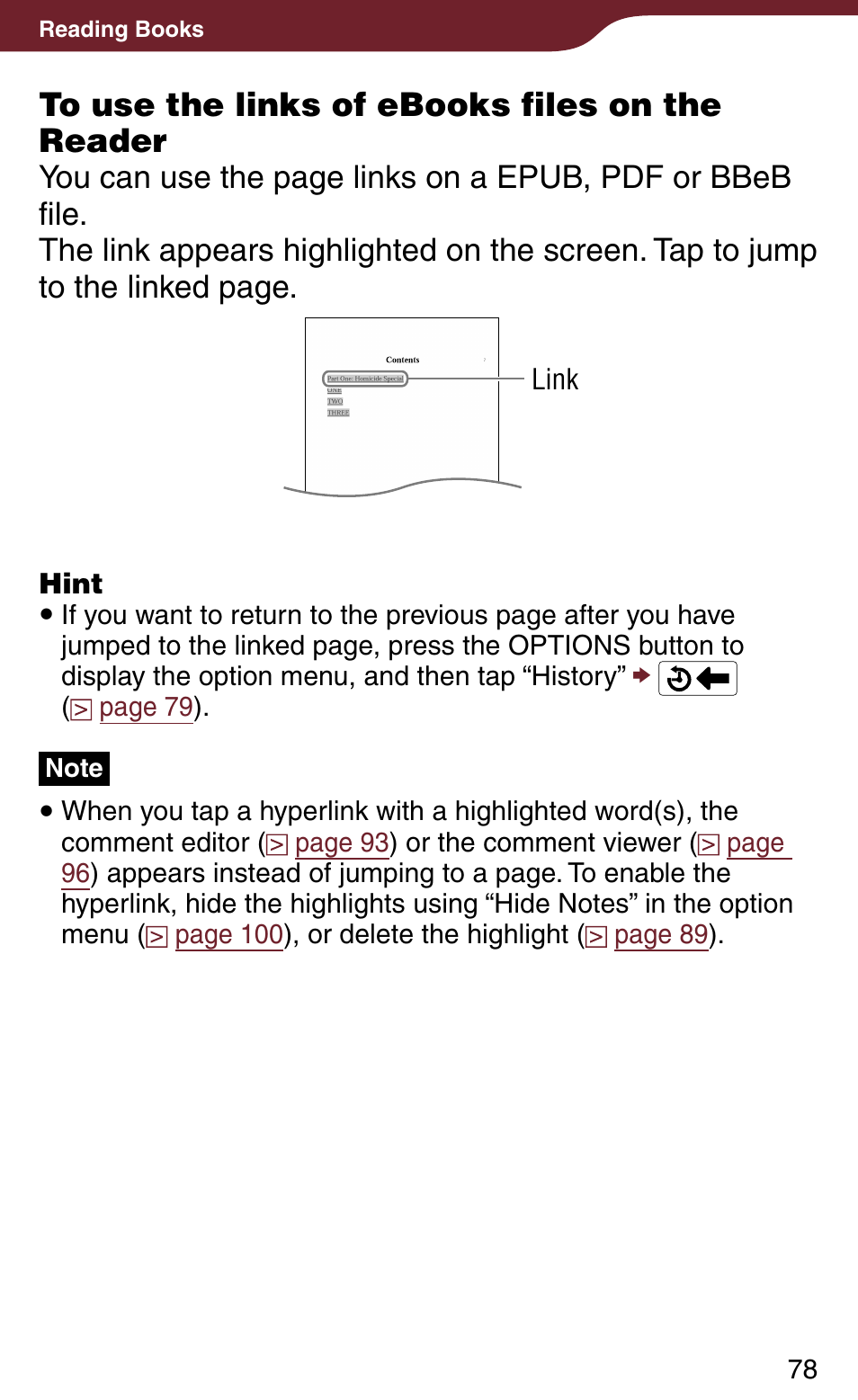 Sony Reader Daily Edition 4-174-983-12(1) User Manual | Page 78 / 202