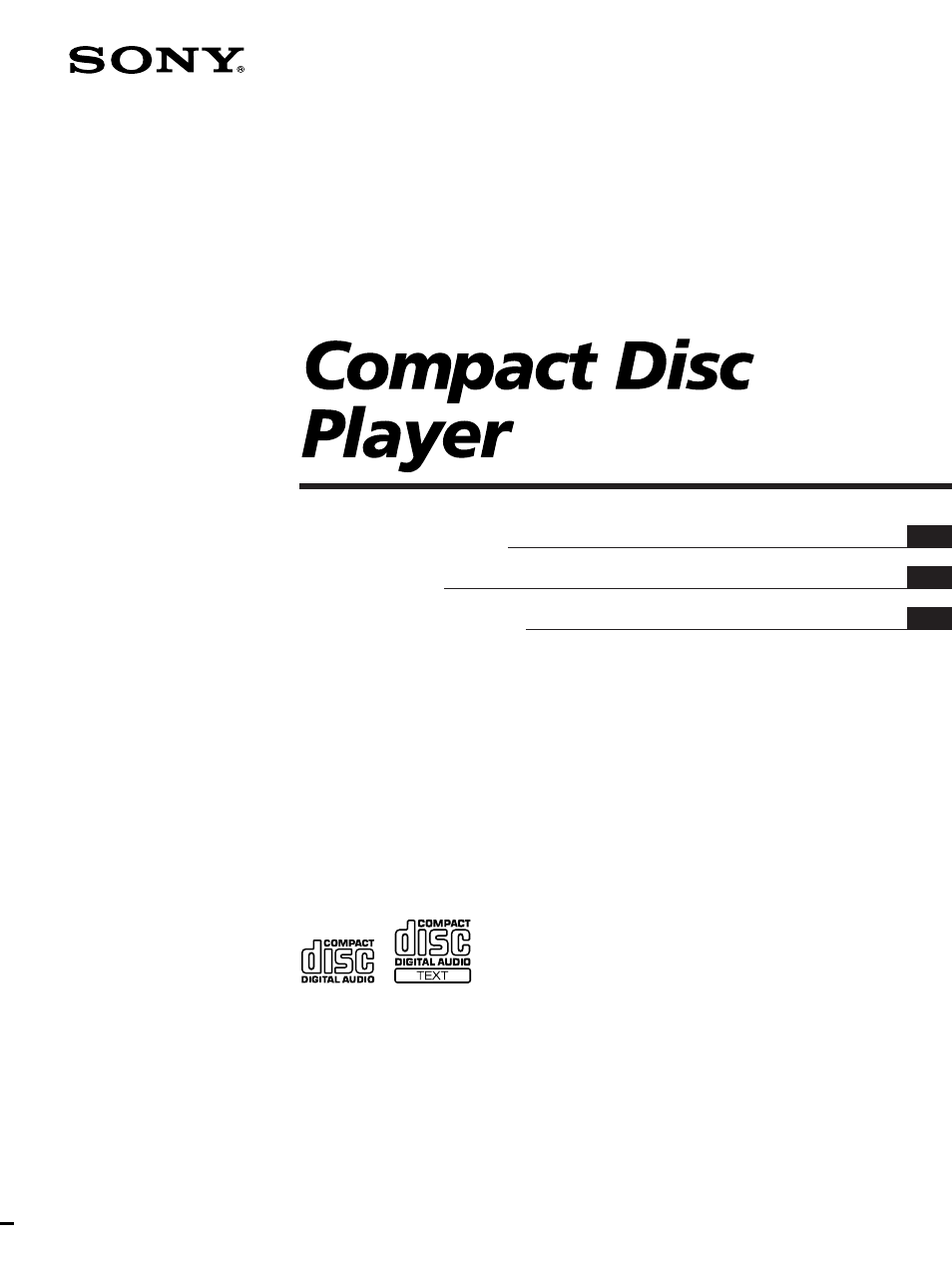 Sony CDP-XB720 User Manual | 64 pages