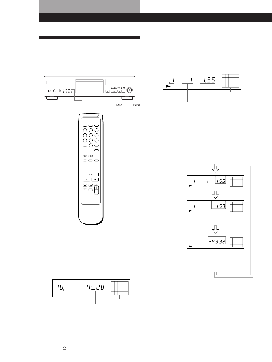 Utilisation de la fenêtre d’affichage, Lecture de disques compacts, Vérification de la durée restante | Sony CDP-XB720 User Manual | Page 28 / 64