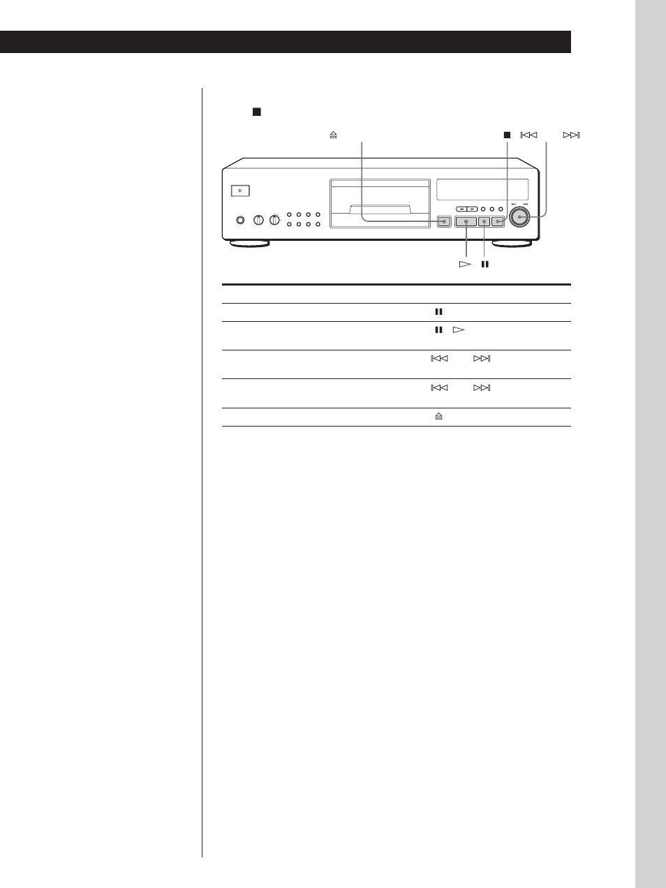 Operaciones básicas, Para detener la reproducción, Pulse p | Para, Es necesario | Sony CDP-XB720 User Manual | Page 47 / 64