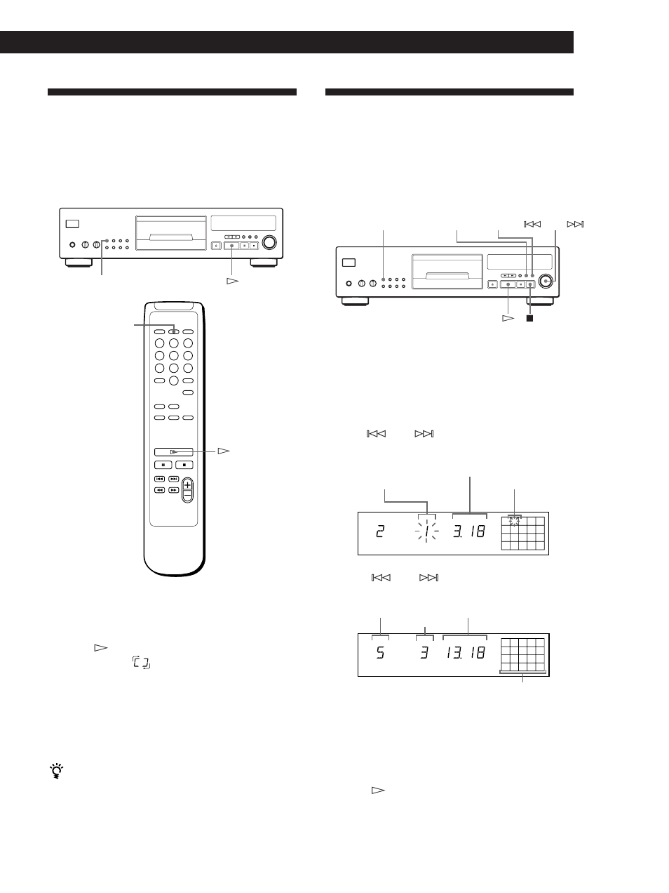 Reproducción de discos compactos, Creación de un programa con el reproductor 1 | Sony CDP-XB720 User Manual | Page 53 / 64