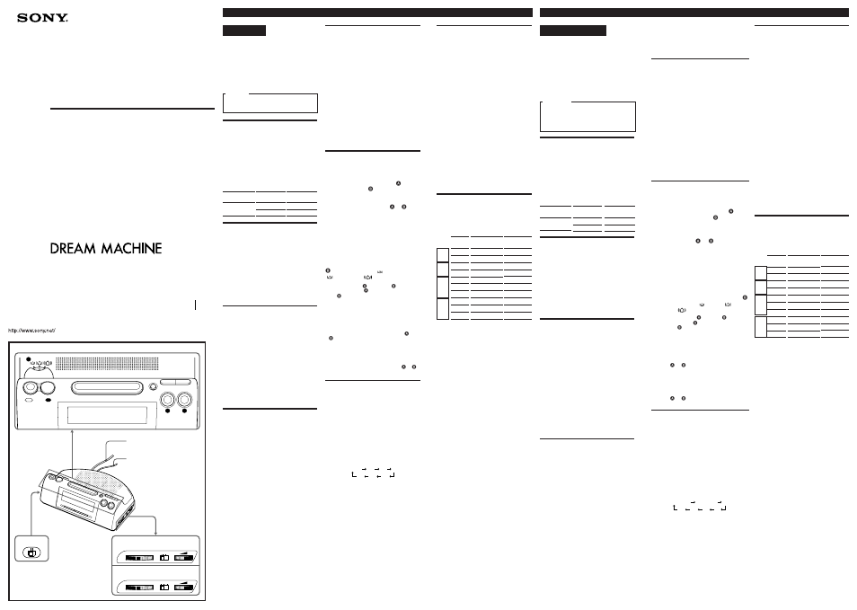 Sony ICF-C470L User Manual | 2 pages