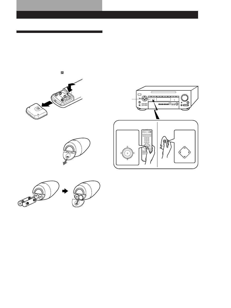 Using the remote, Setting up the remote for on-screen control | Sony STR-DE1015G User Manual | Page 15 / 68