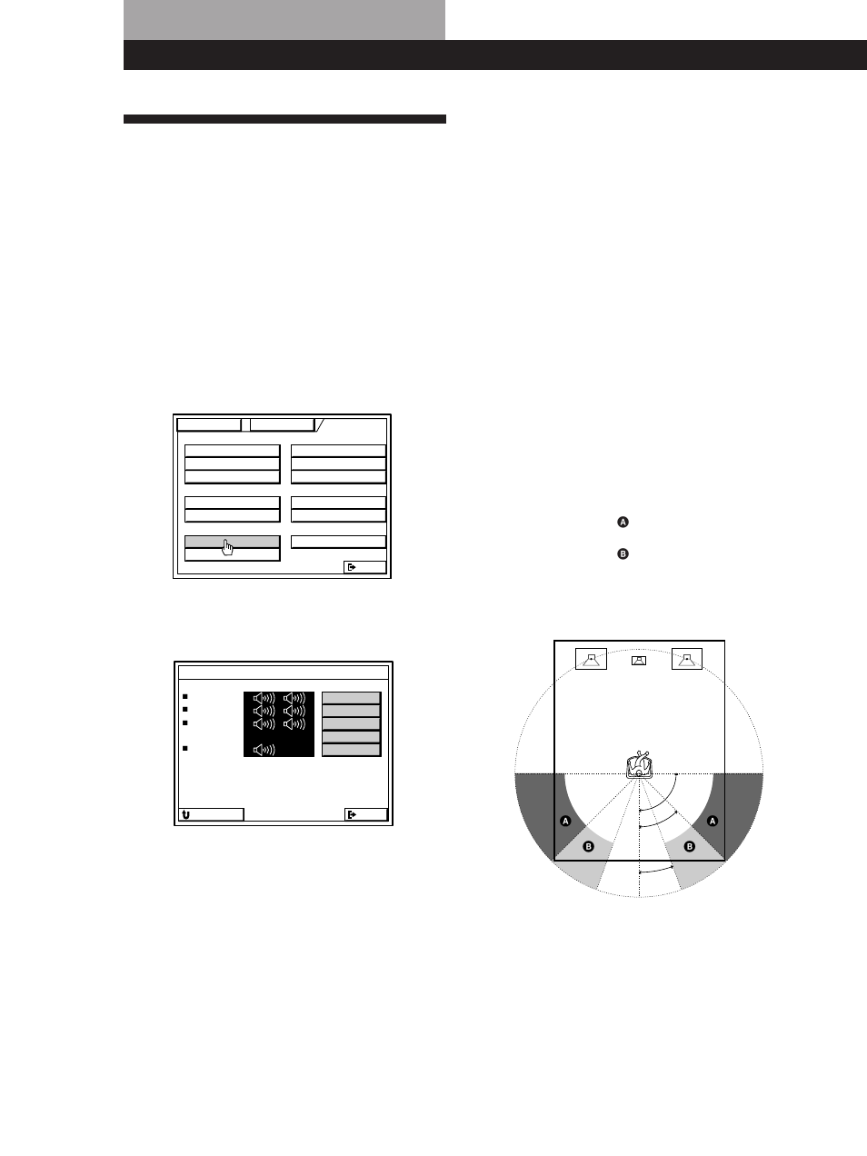 Dolby surround setup, Specifying the speaker type 1 | Sony STR-DE1015G User Manual | Page 22 / 68