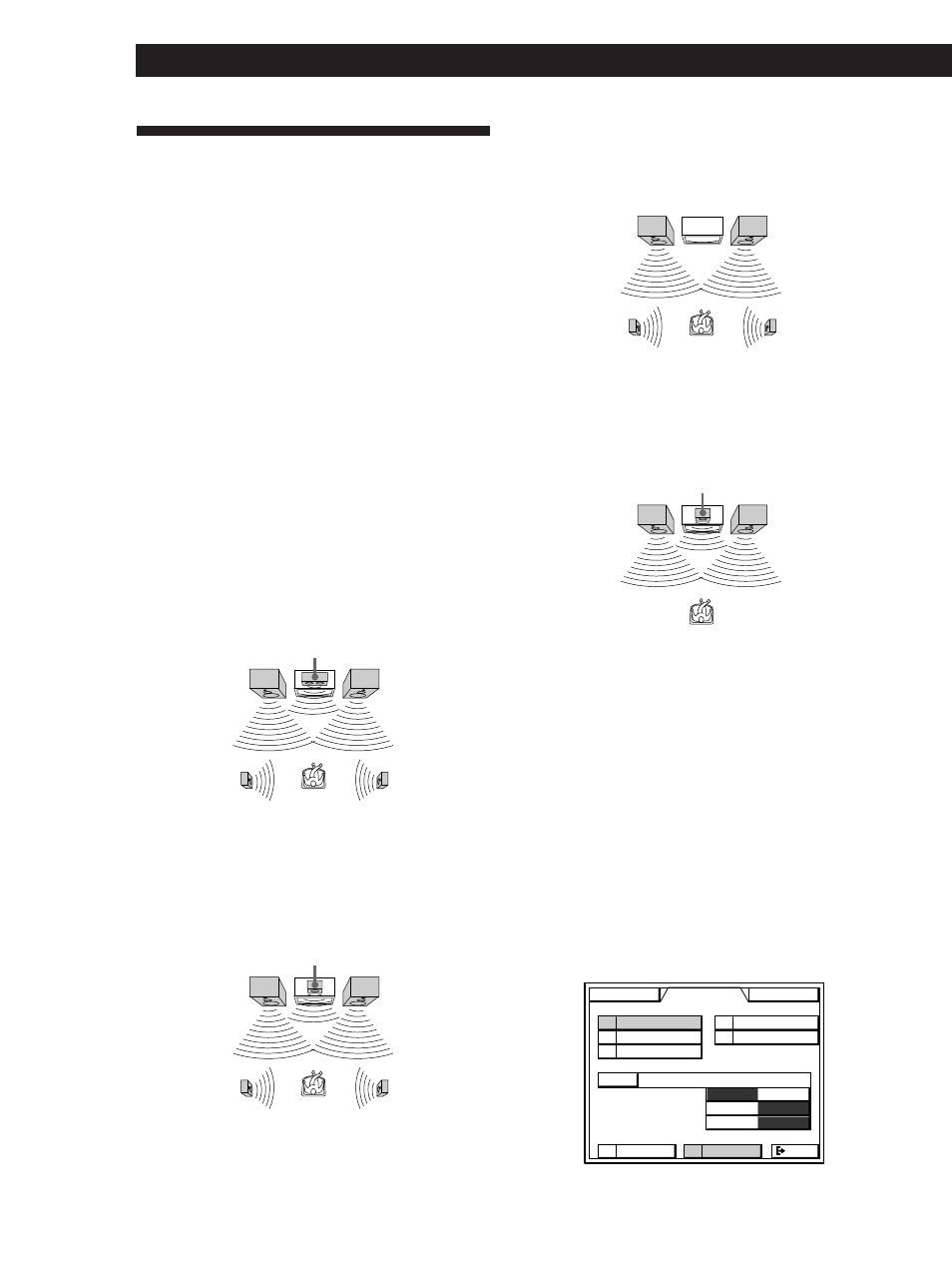 Dolby surround setup, Specifying the center mode, Adjusting the speaker volume | Sony STR-DE1015G User Manual | Page 24 / 68