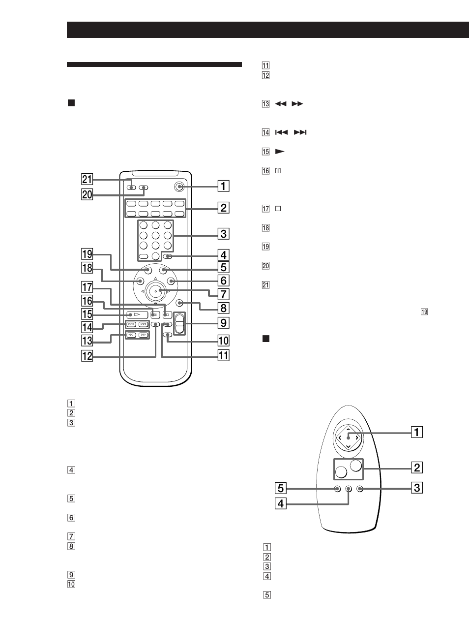 Remote descriptions, Front panel operations, P usa and canada | P other countries | Sony STR-DE1015G User Manual | Page 52 / 68
