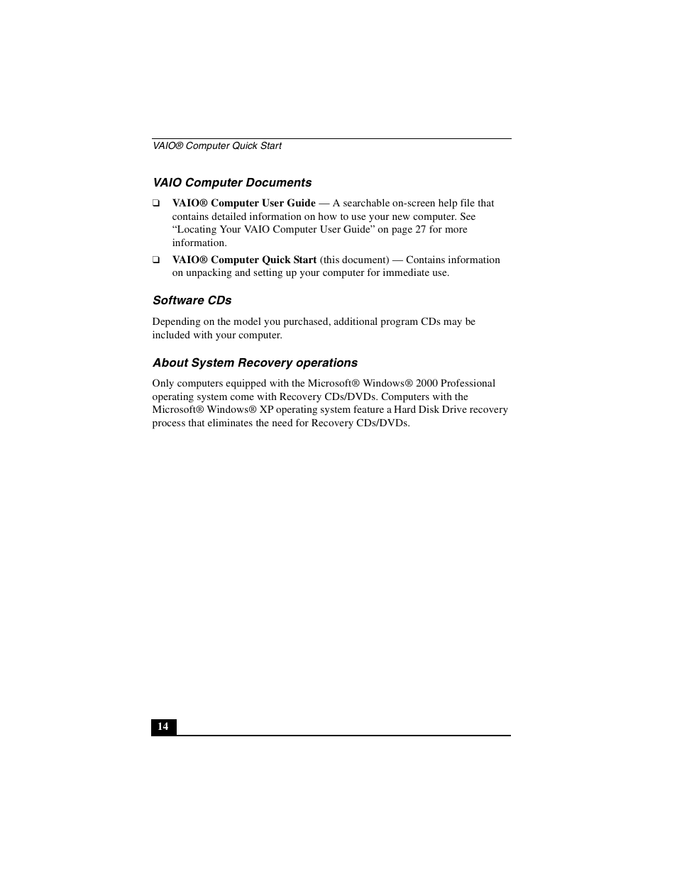 Sony PCG-V505DH User Manual | Page 14 / 40