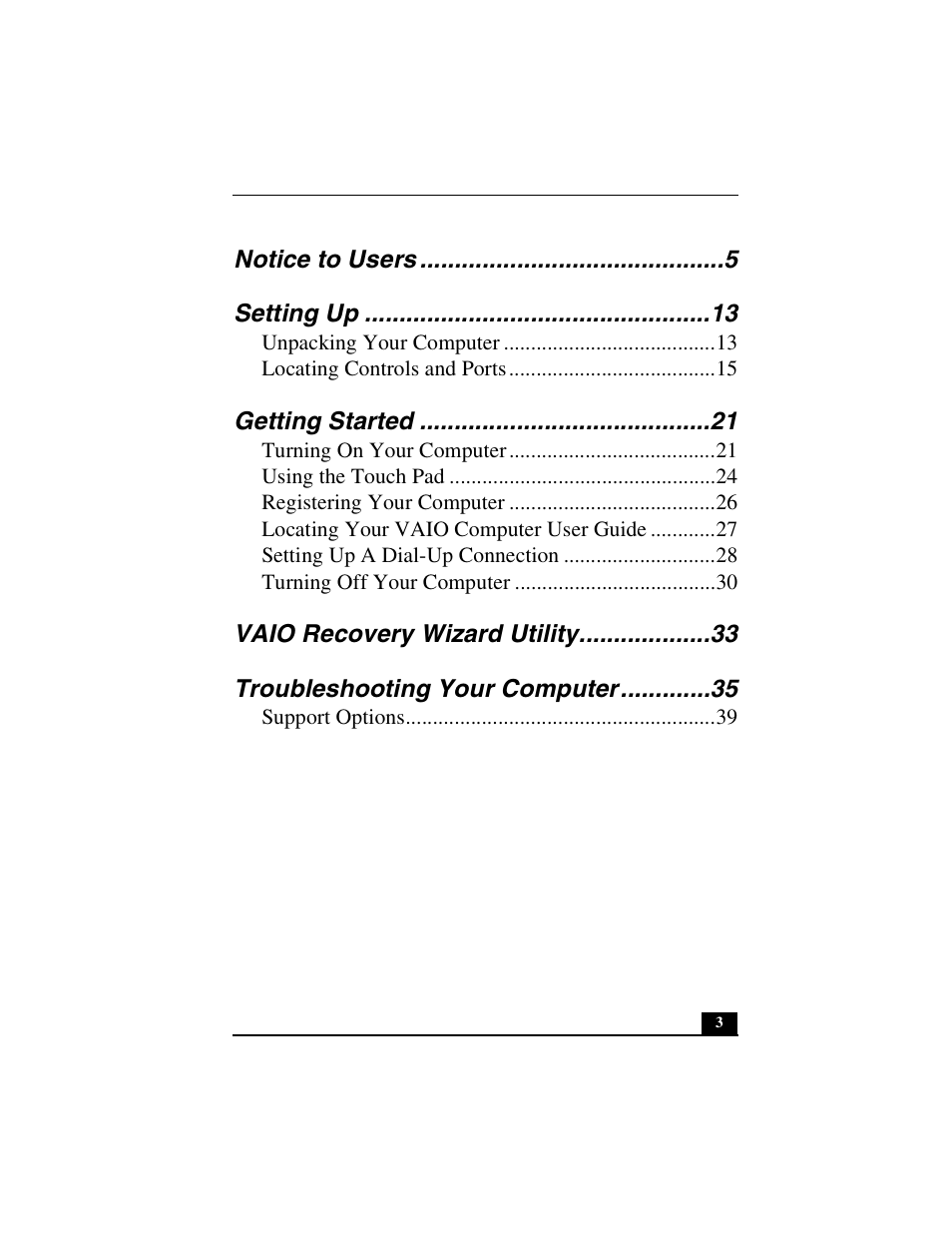 Sony PCG-V505DH User Manual | Page 3 / 40