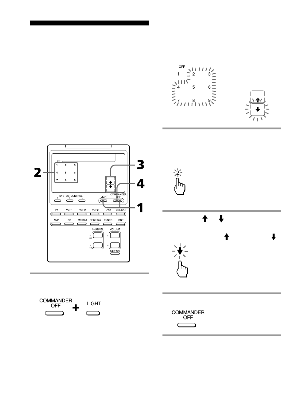 Adjusting the backlight of the display window | Sony RM-AV2100B User Manual | Page 50 / 76