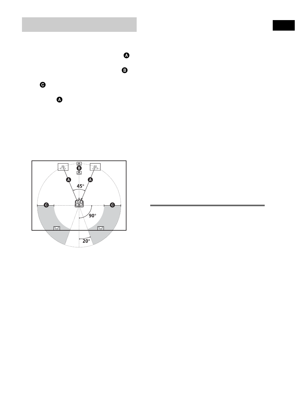 Speaker setup | Sony DAV-FC8 User Manual | Page 23 / 92