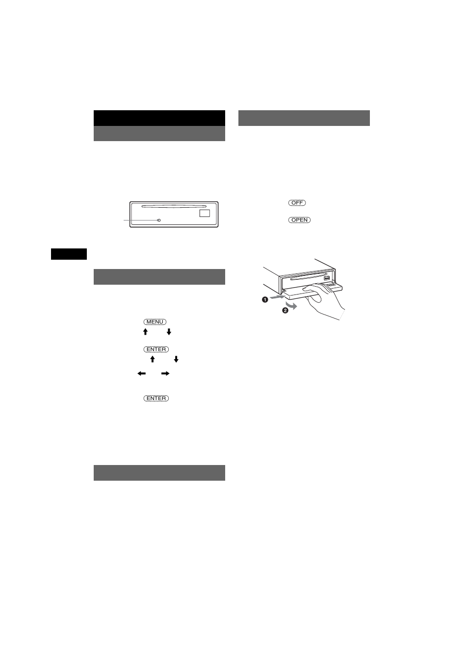 Vorbereitungen, Zurücksetzen des geräts, Einstellen der uhr | Demo-modus, Abnehmen der frontplatte, Vorbereitungen zurücksetzen des geräts | Sony CDX-F7750S User Manual | Page 24 / 108