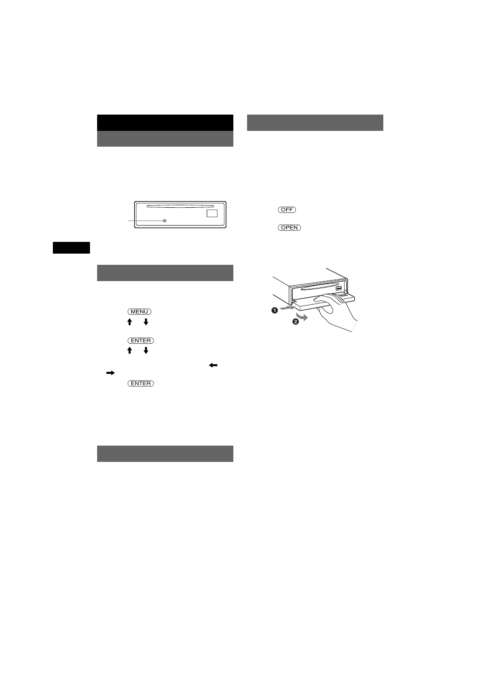 Getting started, Resetting the unit, Setting the clock | Demo mode, Detaching the front panel, Getting started resetting the unit | Sony CDX-F7750S User Manual | Page 4 / 108