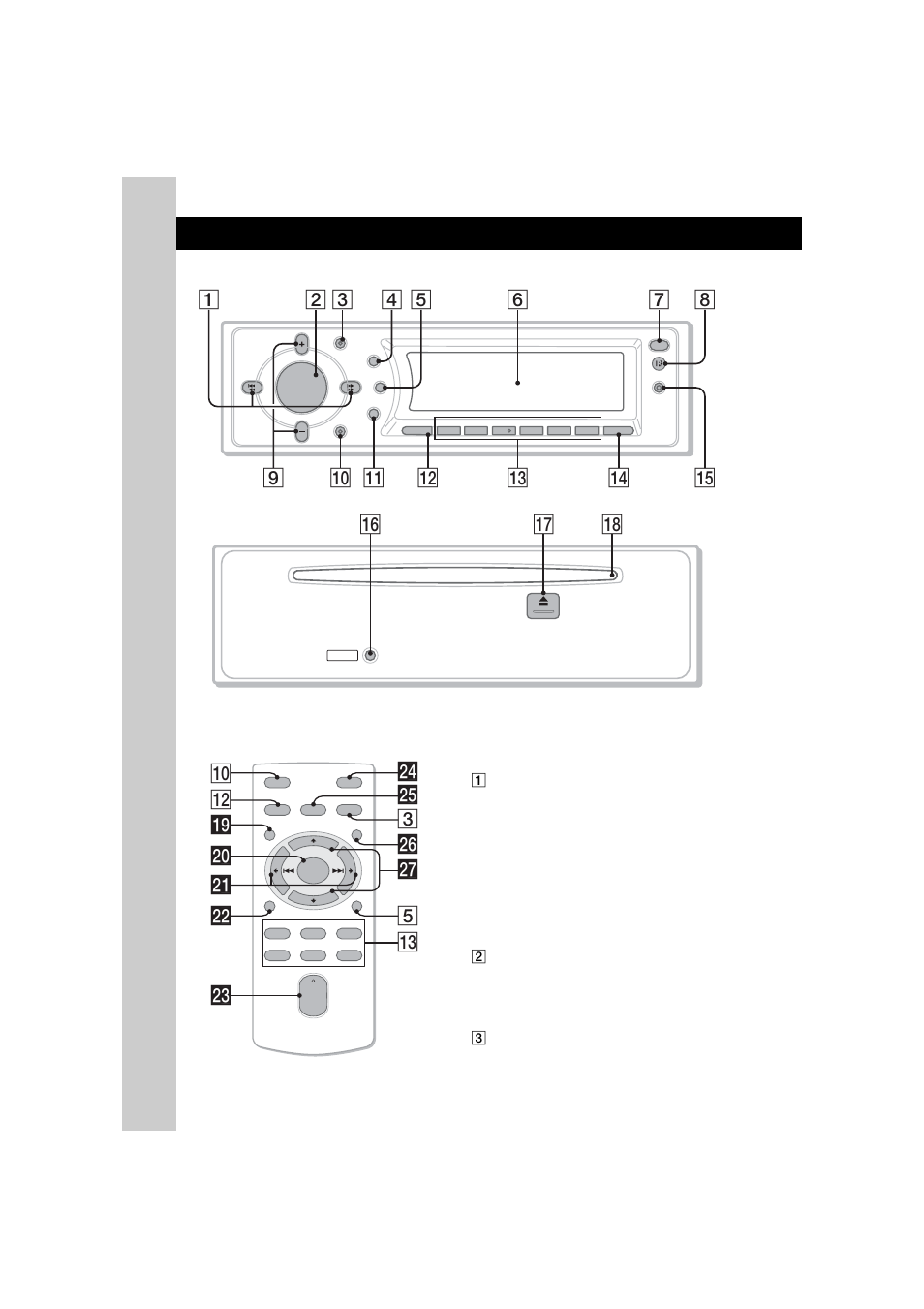 Posizione dei comandi e operazioni di base, Unità principale, Telecomando a scheda rm-x154 | Unità principale telecomando a scheda rm-x154, Qh qj qk, Qs wh ql wg 3 q; 5 w; wa ws wf wd qd wj | Sony CDX-F7750S User Manual | Page 70 / 108