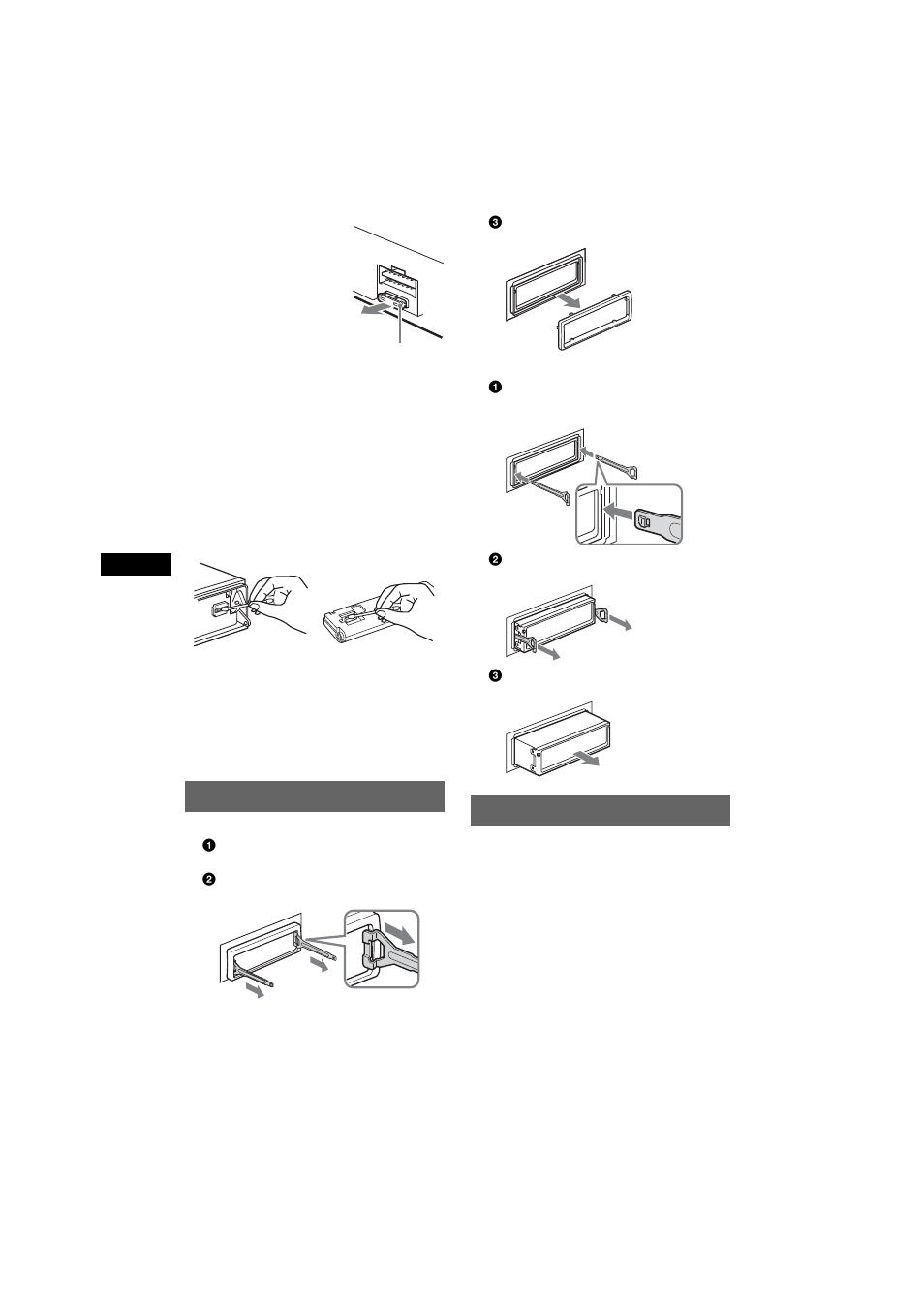 Rimozione dell’apparecchio, Caratteristiche tecniche | Sony CDX-F7750S User Manual | Page 82 / 108