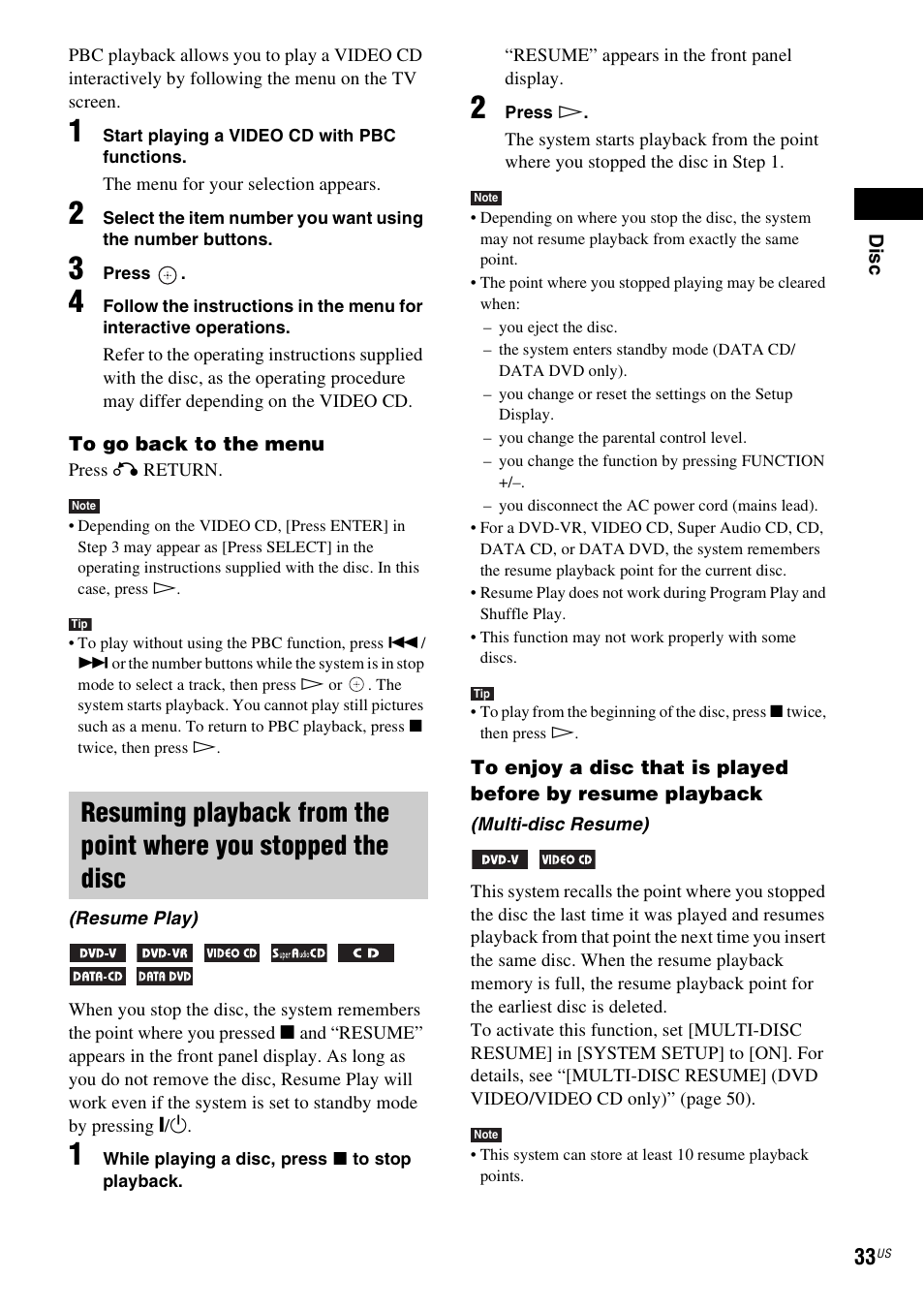 Sony Bravia Theater DAVHDZ273 User Manual | Page 33 / 92