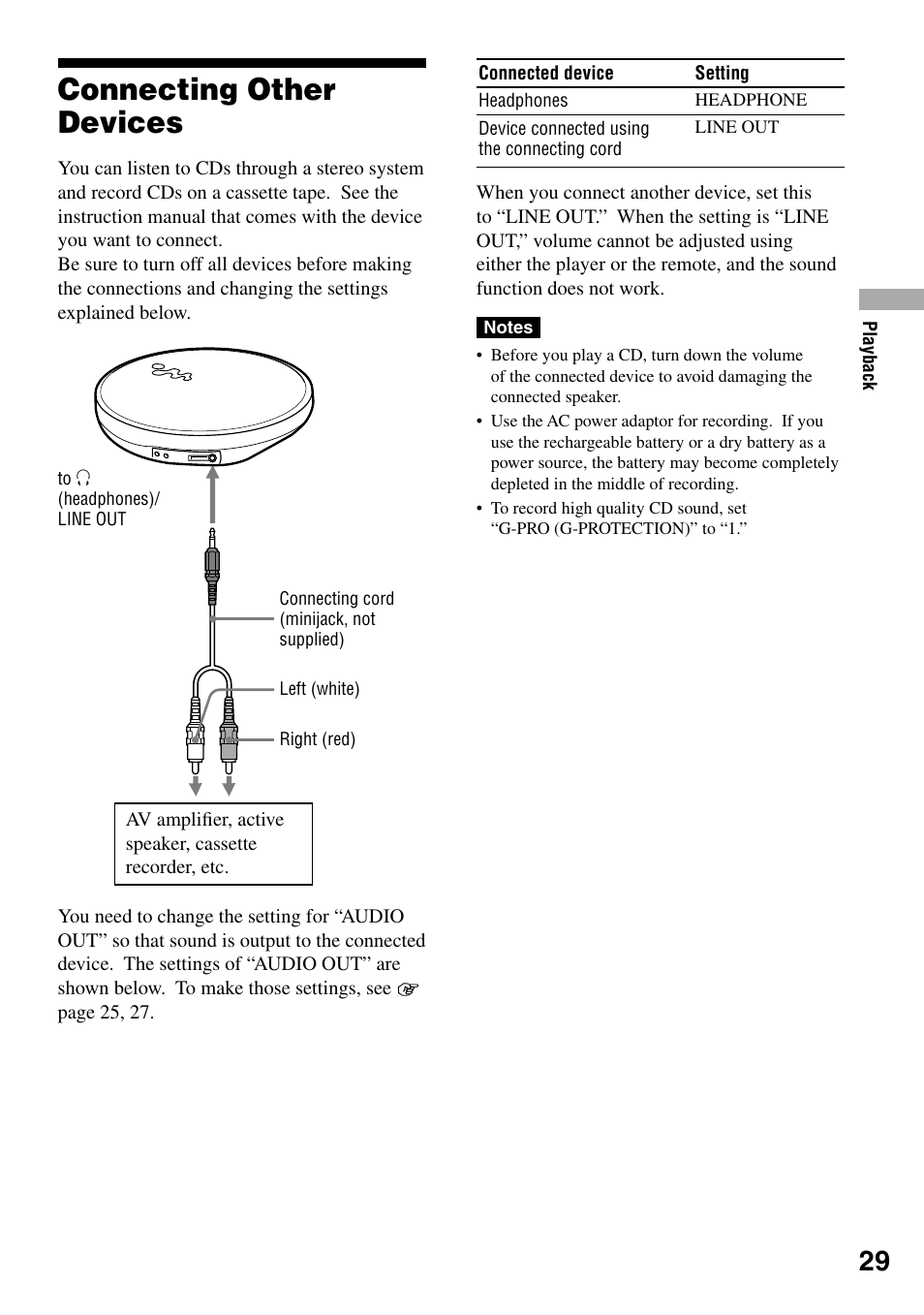 Connecting other devices | Sony NE830LS User Manual | Page 29 / 40