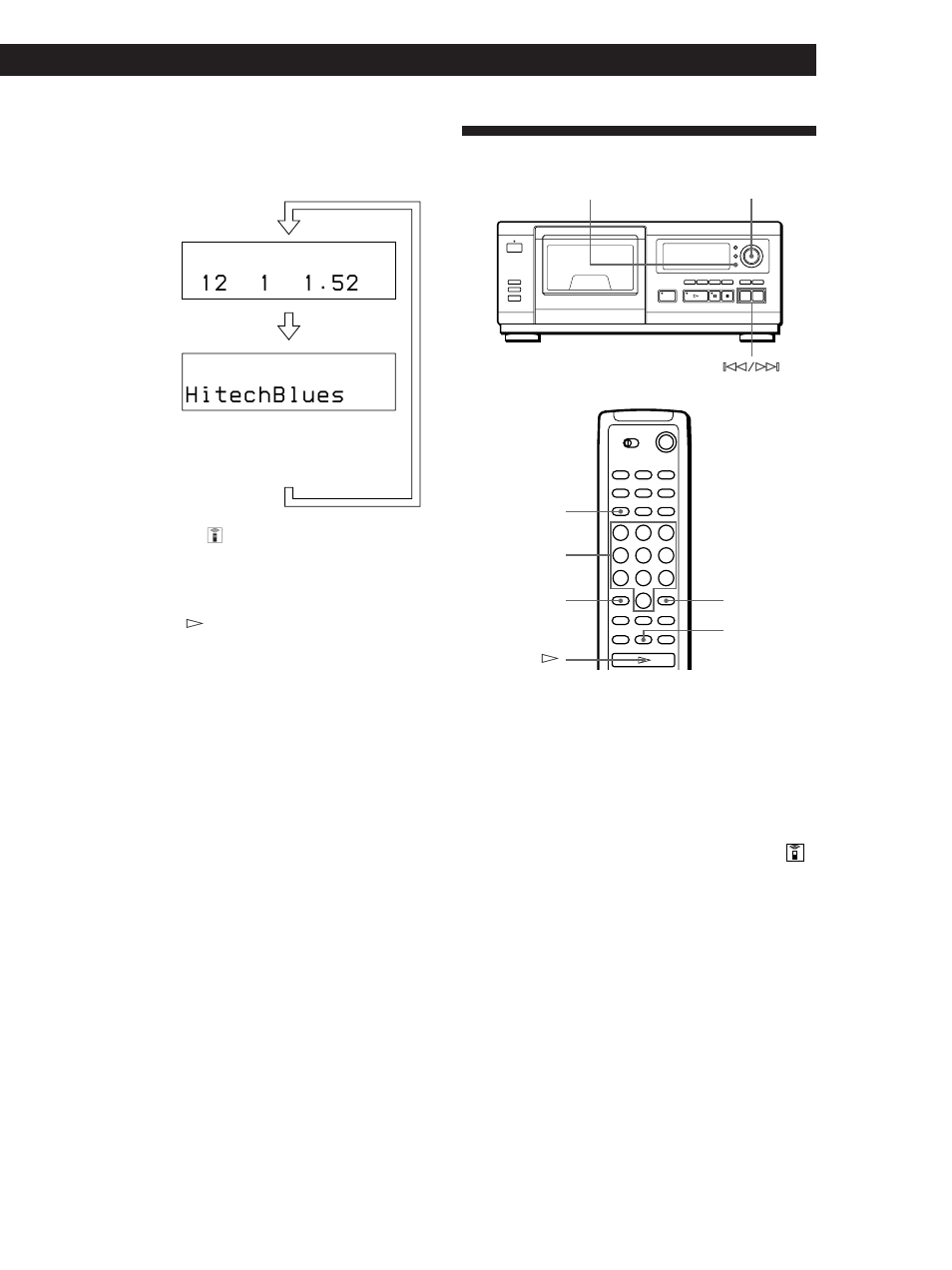 Locating a specific disc, Playing cds getting started, Playing cds | Selecting a disc on the player, Selecting a disc directly using the remote 1 | Sony CDP-CX55 User Manual | Page 13 / 28