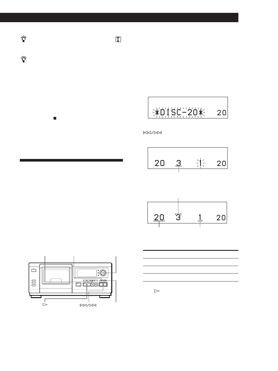 2 o 3 1, Creating your own program (program play), Playing cds getting started | Playing cds, Creating a program on the player 1 | Sony CDP-CX55 User Manual | Page 17 / 28