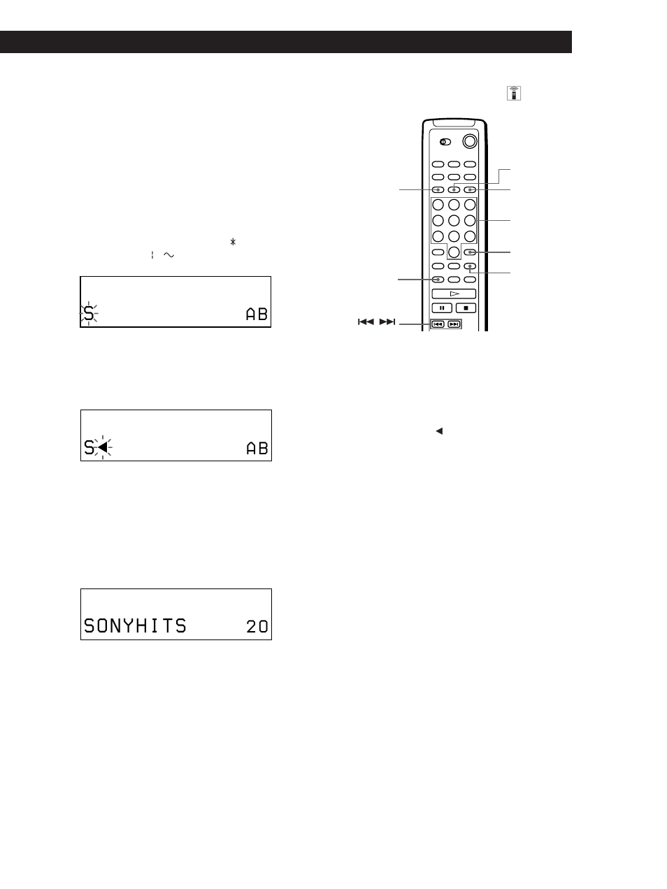 Locating a scene or track you want, Labeling discs using the remote z 1 | Sony CDP-CX55 User Manual | Page 23 / 28