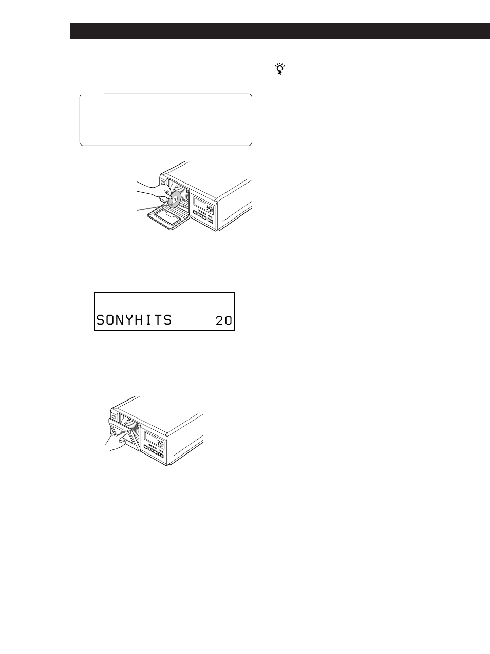 Getting started | Sony CDP-CX55 User Manual | Page 8 / 28