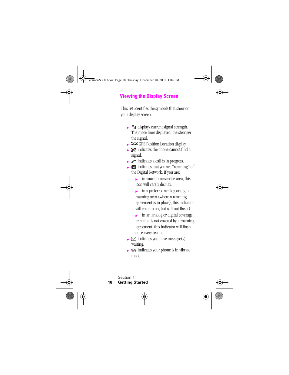 Heading 2 - viewing the display screen, Viewing the display screen | Samsung SCH-N300 User Manual | Page 18 / 198