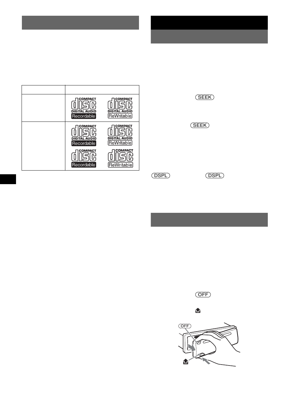 Willkommen, Vorbereitungen, Einstellen der uhr | Abnehmen der frontplatte, Einstellen der uhr abnehmen der frontplatte, Vorbereitungen einstellen der uhr | Sony CDX-GT212 User Manual | Page 18 / 80