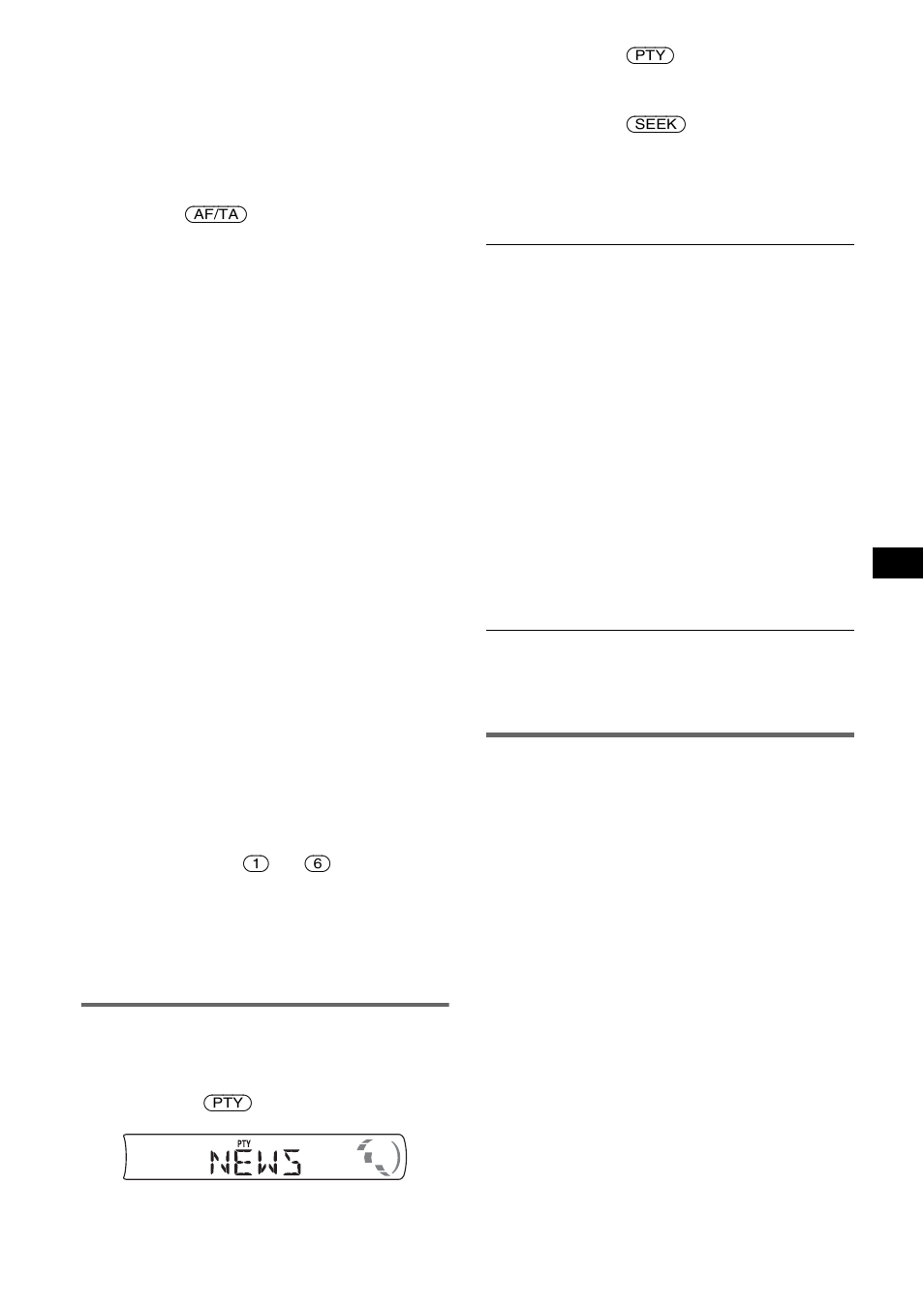 Auswählen des programmtyps (pty), Einstellen der uhrzeit (ct) | Sony CDX-GT212 User Manual | Page 23 / 80