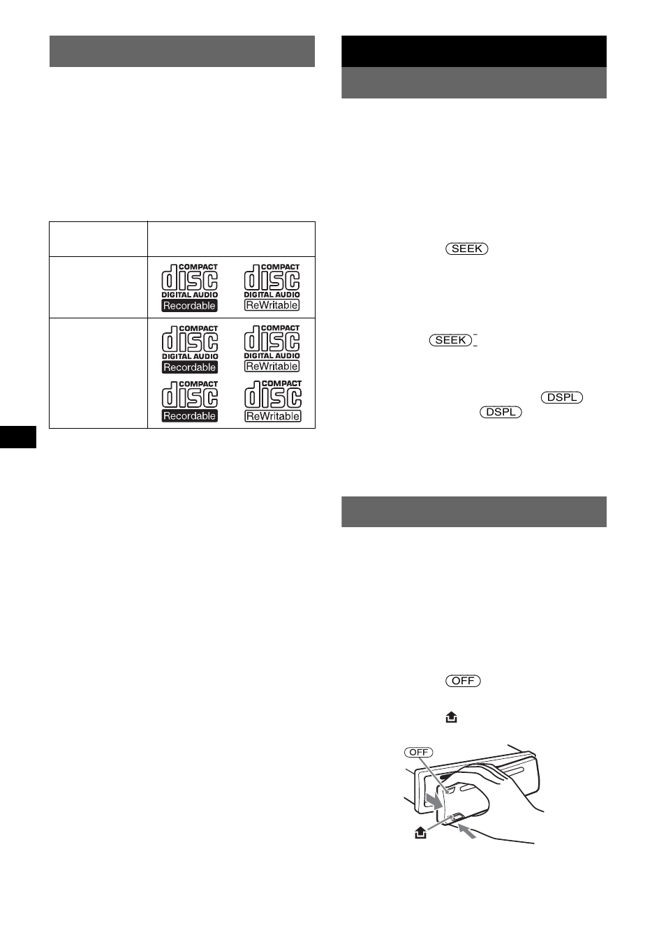 Félicitations, Préparation, Réglage de l’horloge | Retrait de la façade, Réglage de l’horloge retrait de la façade, Préparation réglage de l’horloge | Sony CDX-GT212 User Manual | Page 34 / 80