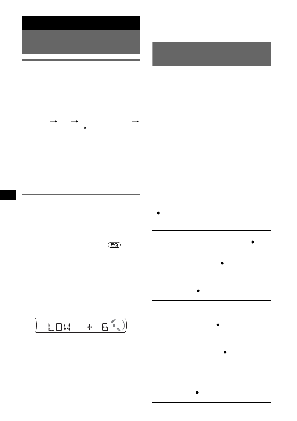 Autres fonctions, Modification des caractéristiques du son, Réglage des paramètres de configuration - set | Eq lite, Réglage des paramètres de configuration, Réglage des paramètres de configuration — set | Sony CDX-GT212 User Manual | Page 40 / 80