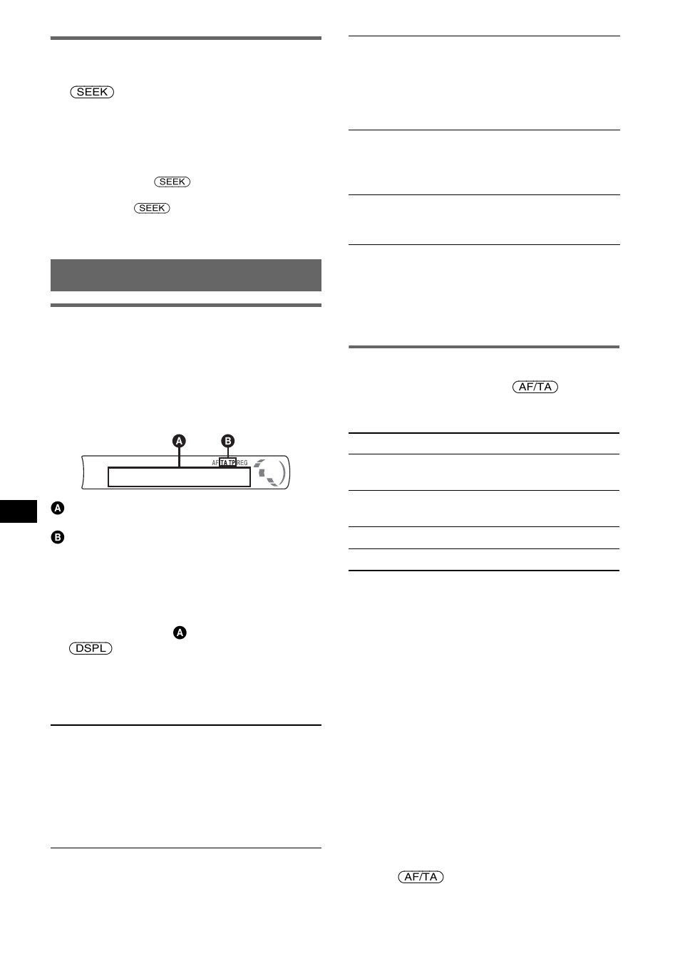 Automatisch afstemmen, Overzicht, Af en ta instellen | Overzicht af en ta instellen | Sony CDX-GT212 User Manual | Page 70 / 80