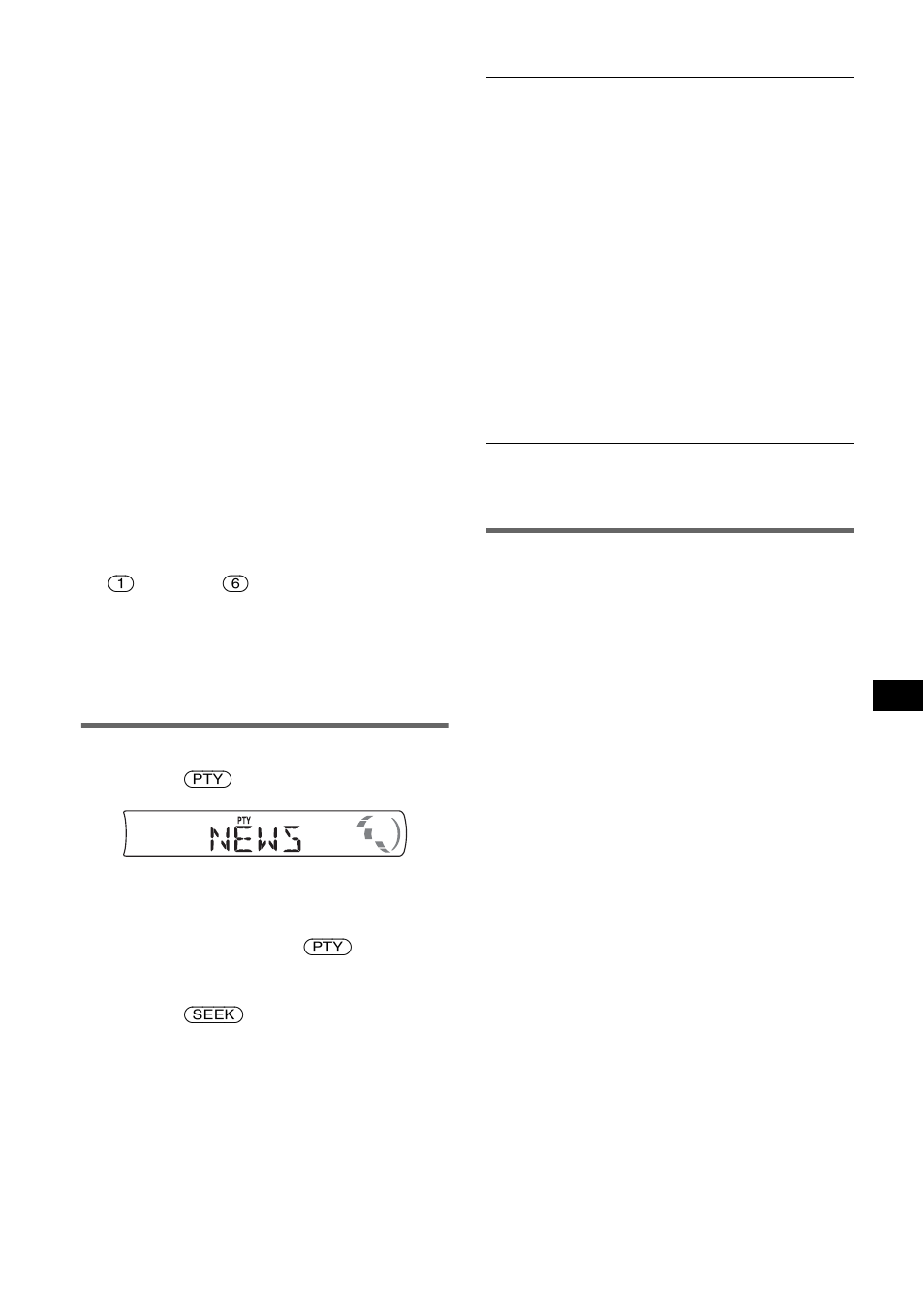 Pty selecteren, Ct instellen, Pty selecteren ct instellen | Sony CDX-GT212 User Manual | Page 71 / 80