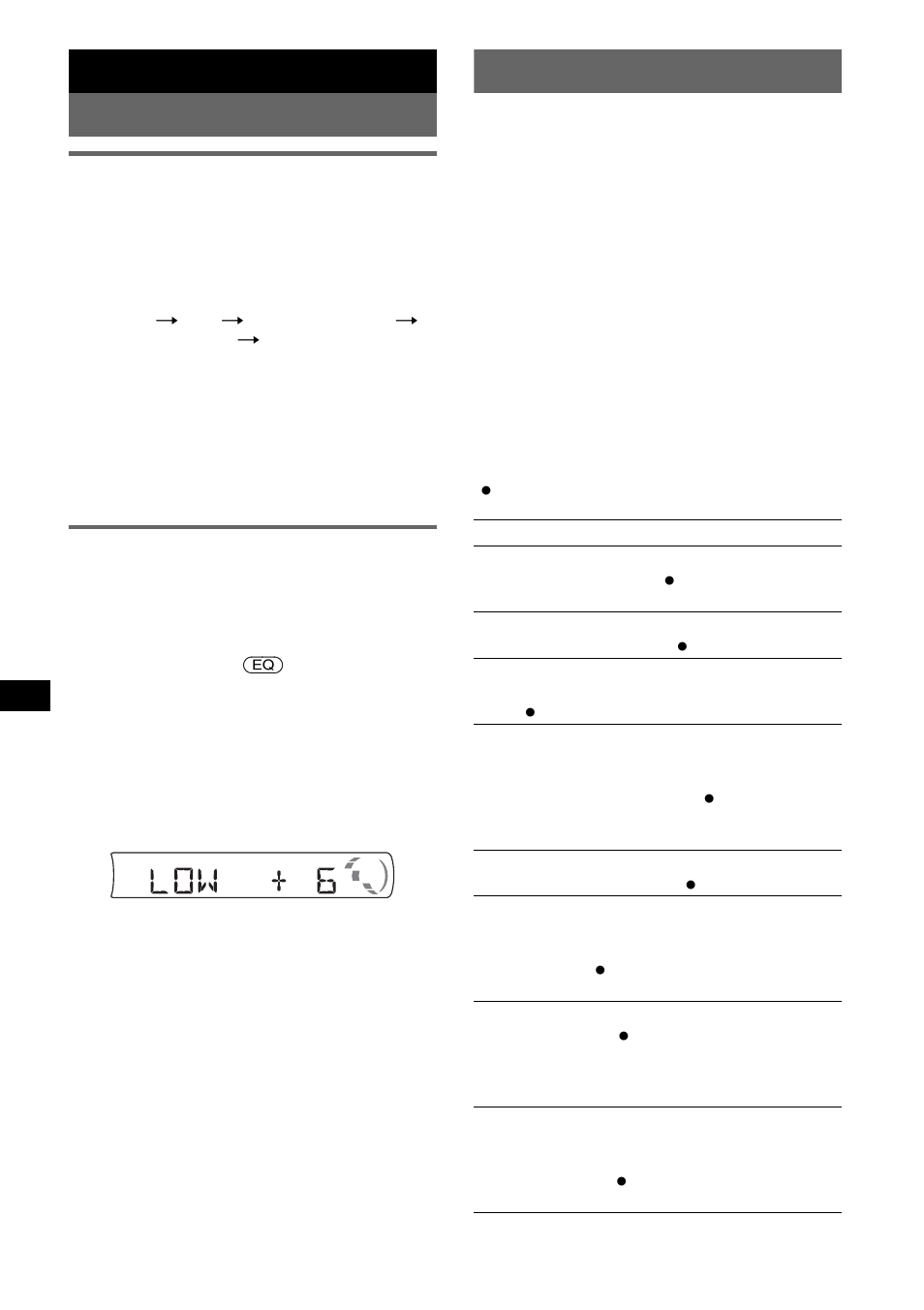 Andere functies, De geluidsinstellingen wijzigen, De balans en fader aanpassen - bal/fad | De equalizercurve aanpassen - eq lite, Instelitems aanpassen - set, De balans en fader aanpassen, Bal/fad de equalizercurve aanpassen, Eq lite, Instelitems aanpassen — set, Andere functies de geluidsinstellingen wijzigen | Sony CDX-GT212 User Manual | Page 72 / 80