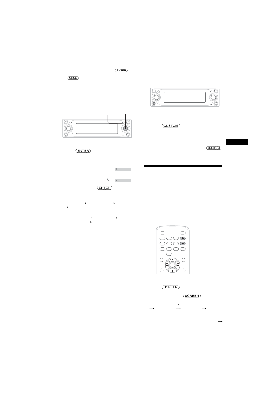 Selecting the display mode and display pattern, Selecting the display mode and display, Pattern | Shift menu, Custom function | Sony 2-581-922-11 User Manual | Page 11 / 218