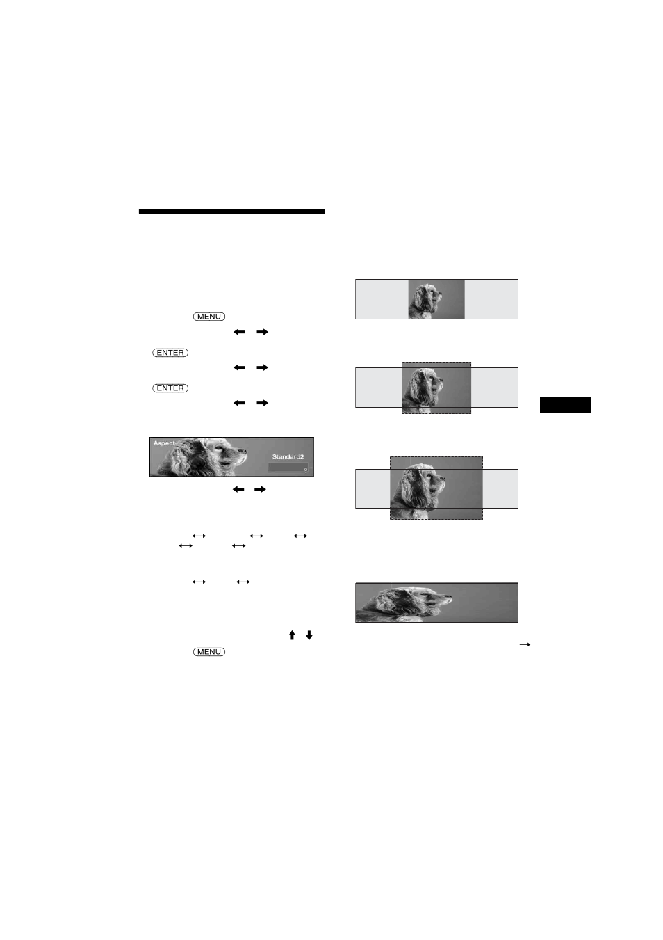 Selezione del rapporto di formato, Aspect | Sony 2-581-922-11 User Manual | Page 155 / 218