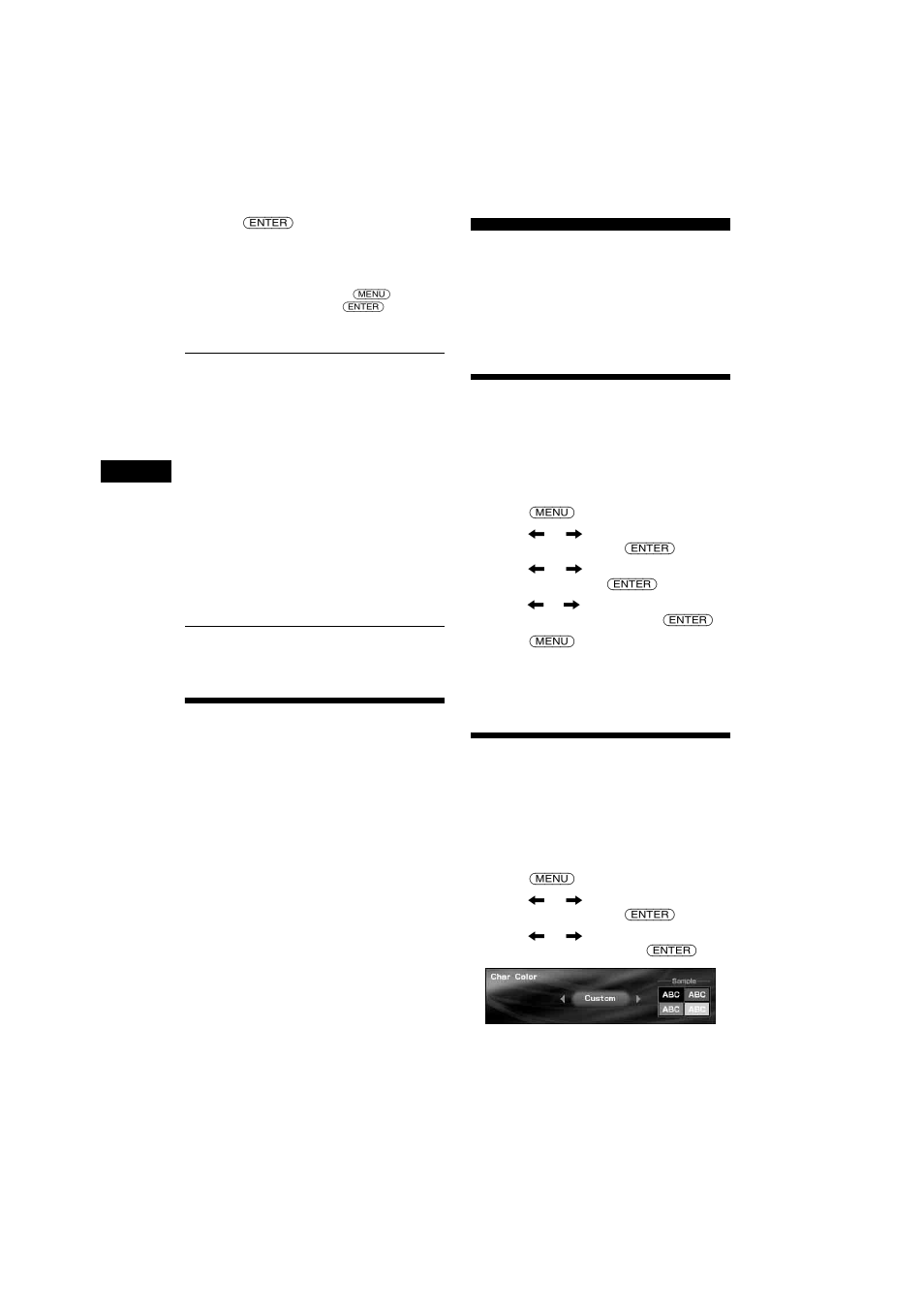 Setting ct, Image settings, Selecting the face pattern | Skin, Setting the character colour, Char color | Sony 2-581-922-11 User Manual | Page 20 / 218