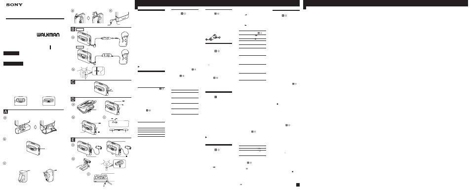 Sony WM-GX654 User Manual | 2 pages