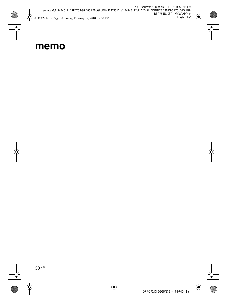 Sony S-FRAME DPF-D85 User Manual | Page 30 / 32
