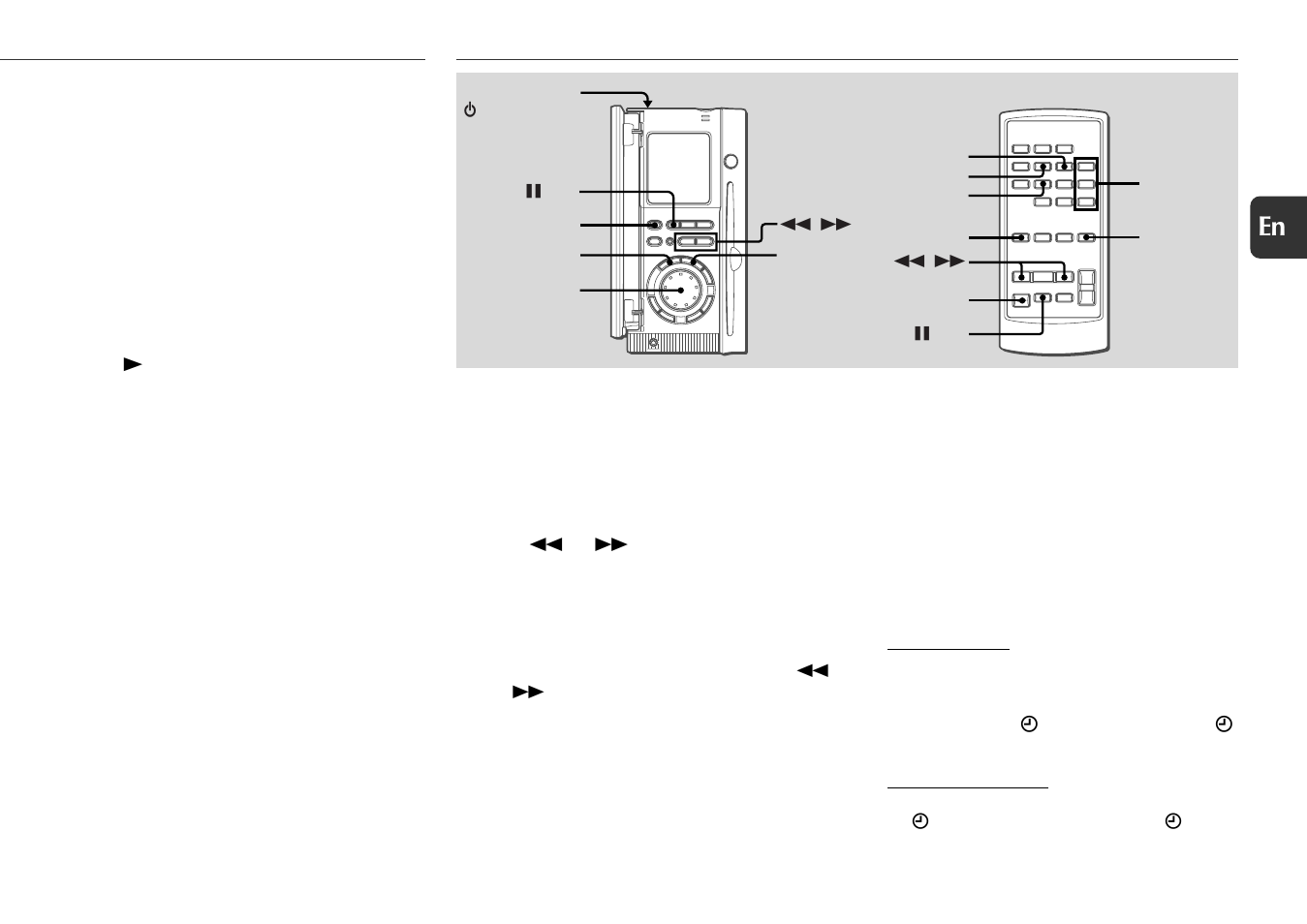 Timer operations, Adjustments, Sleep timer | Timer playback, 13 en | Sony XR-MS5 User Manual | Page 14 / 18