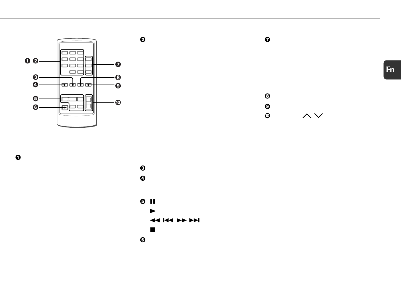 Remote control | Sony XR-MS5 User Manual | Page 8 / 18