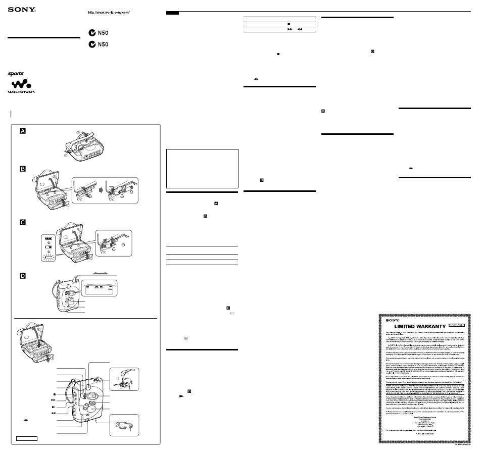 Sony FS221 User Manual | 2 pages