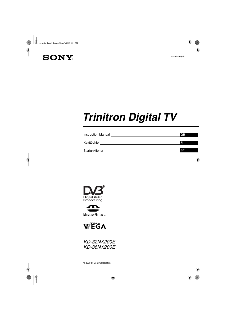 Sony KD-32NX200E User Manual | 120 pages