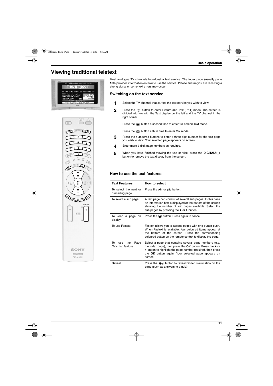 Viewing traditional teletext | Sony KD-32NX200E User Manual | Page 13 / 120