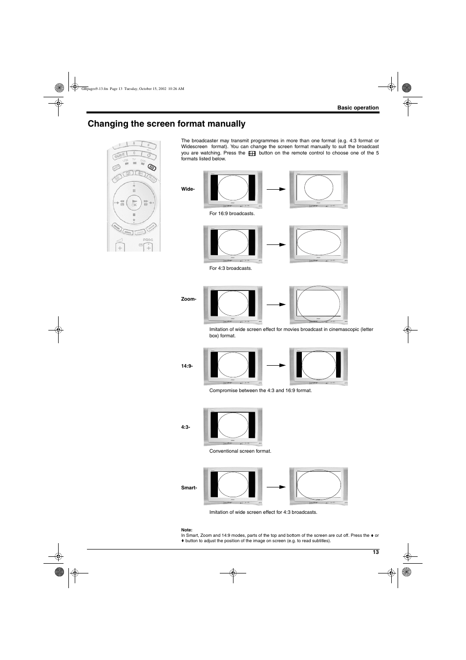 Changing the screen format manually | Sony KD-32NX200E User Manual | Page 15 / 120