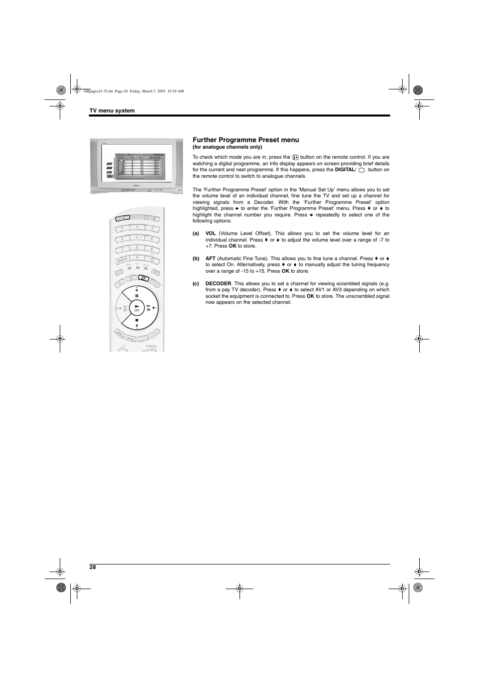 Further programme preset menu | Sony KD-32NX200E User Manual | Page 30 / 120