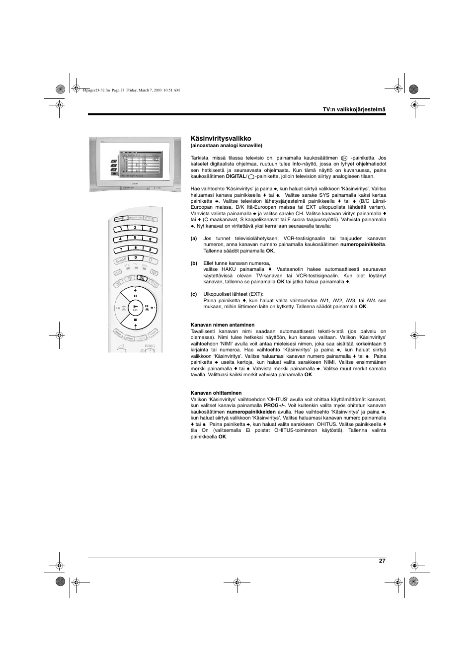 Käsinviritysvalikko | Sony KD-32NX200E User Manual | Page 67 / 120